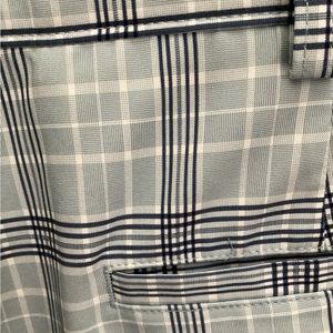 Blue patterned PGA shorts